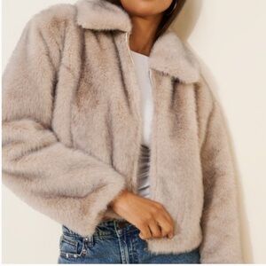 NWT Anthropologie Maeve Faux Fur Jacket XS - Sold Out